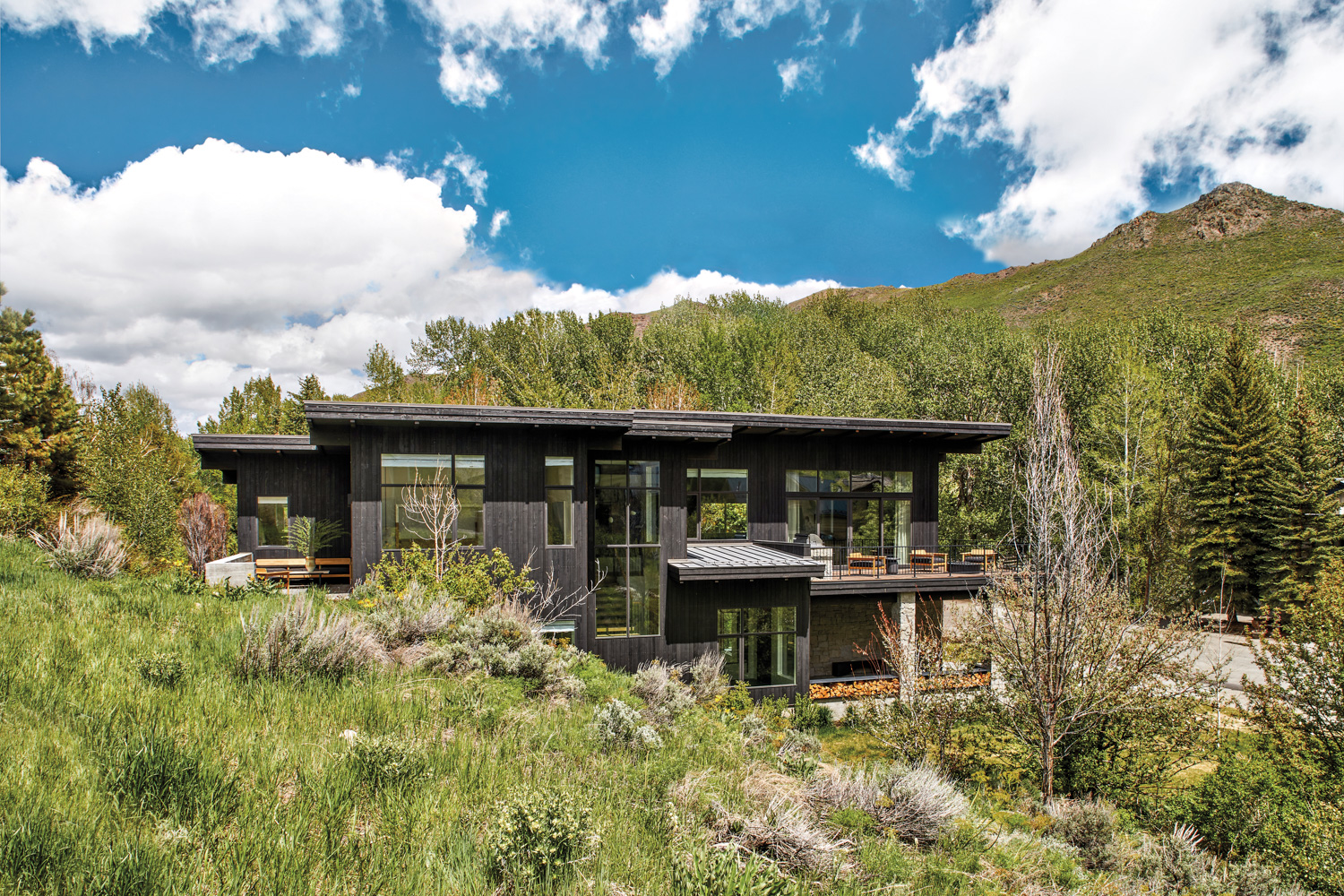 An Edgy Black Exterior Inspires The Design Of A Modern Mountain Home