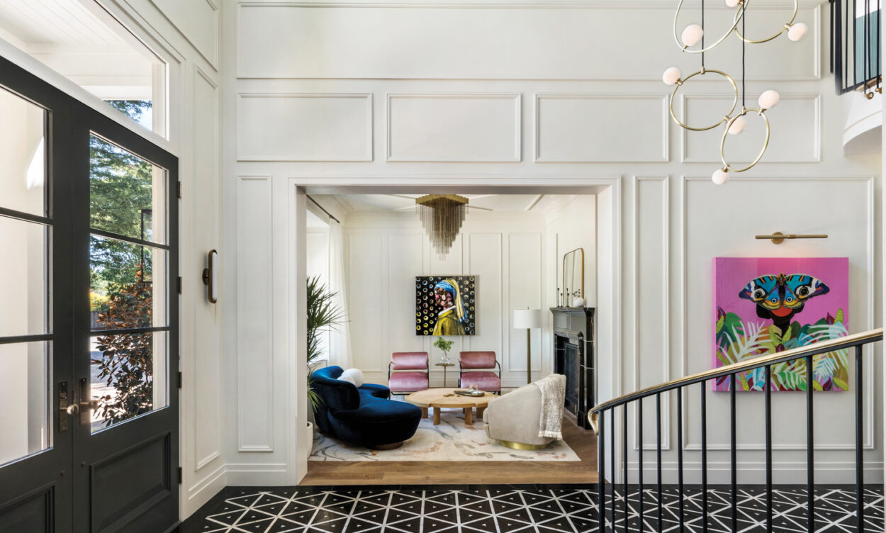 Inside A Soirée-Ready Bay Area Home With A Dazzling Entryway