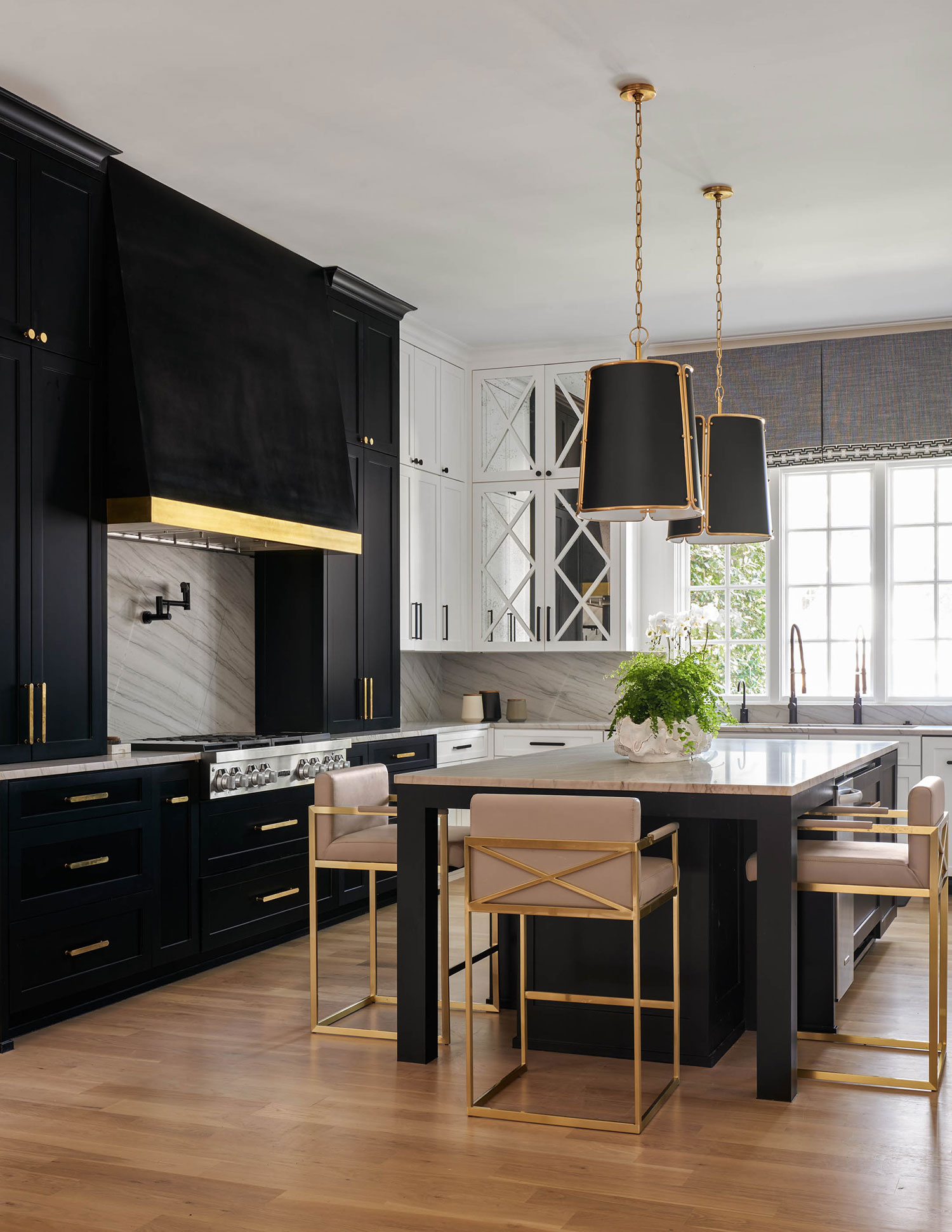 kitchen design ideas black kitchen with brass details
