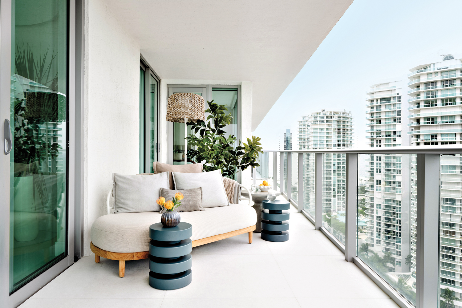 Inside A Condo With Modern Miami Flair And Coastal-Inspired Touches