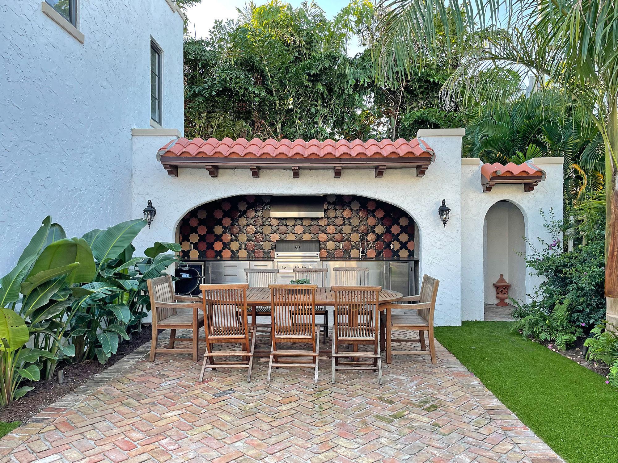 outdoor kitchen and outdoor oasis by robert bell in west palm beach