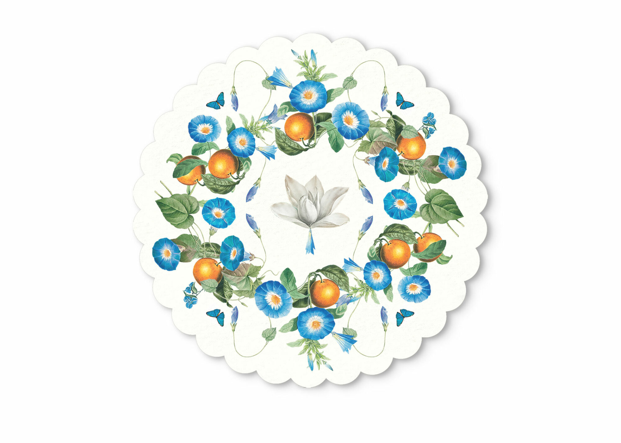 outdoor products mediterranean-inspired coasters with oranges