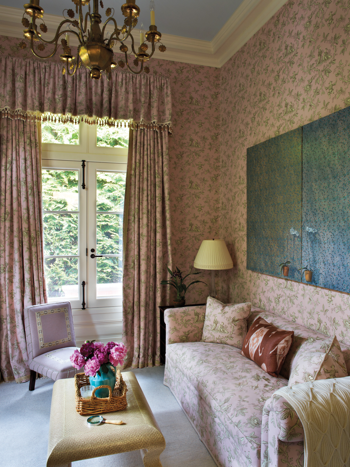 lilac toile room