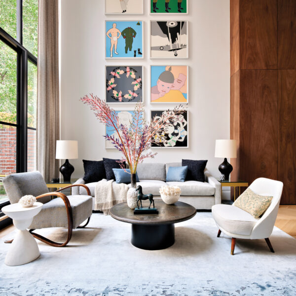 Cool Blue Hues Add To The Contemporary Flair Of An NYC Townhouse