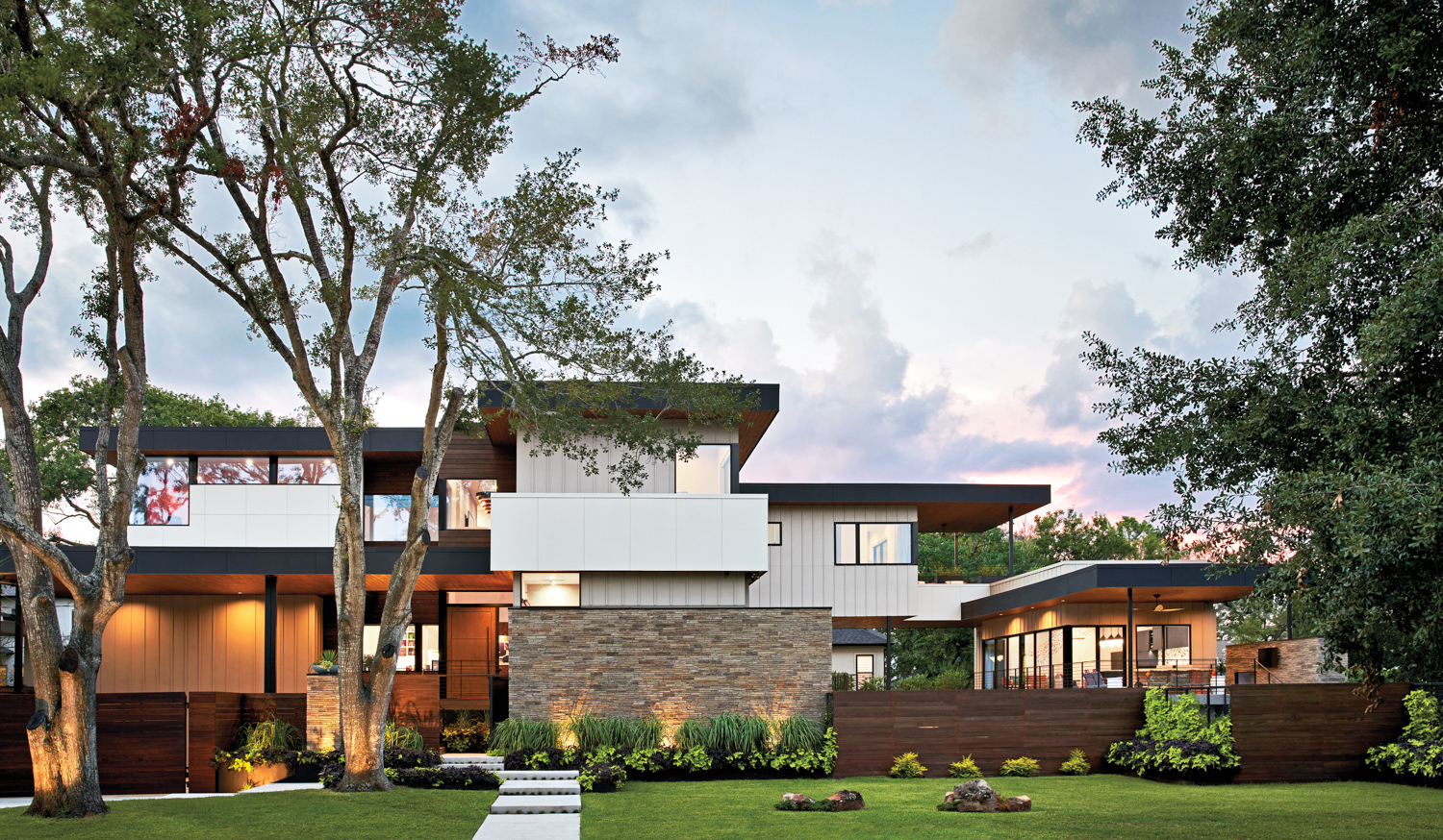 exterior of a modern houston home
