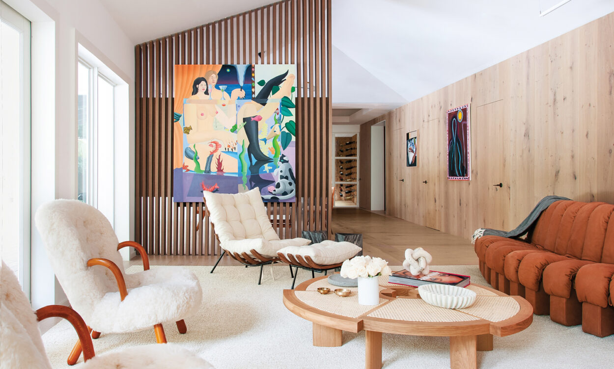 Modern Art And Vintage Furnishings Coexist In A Fun Miami Home