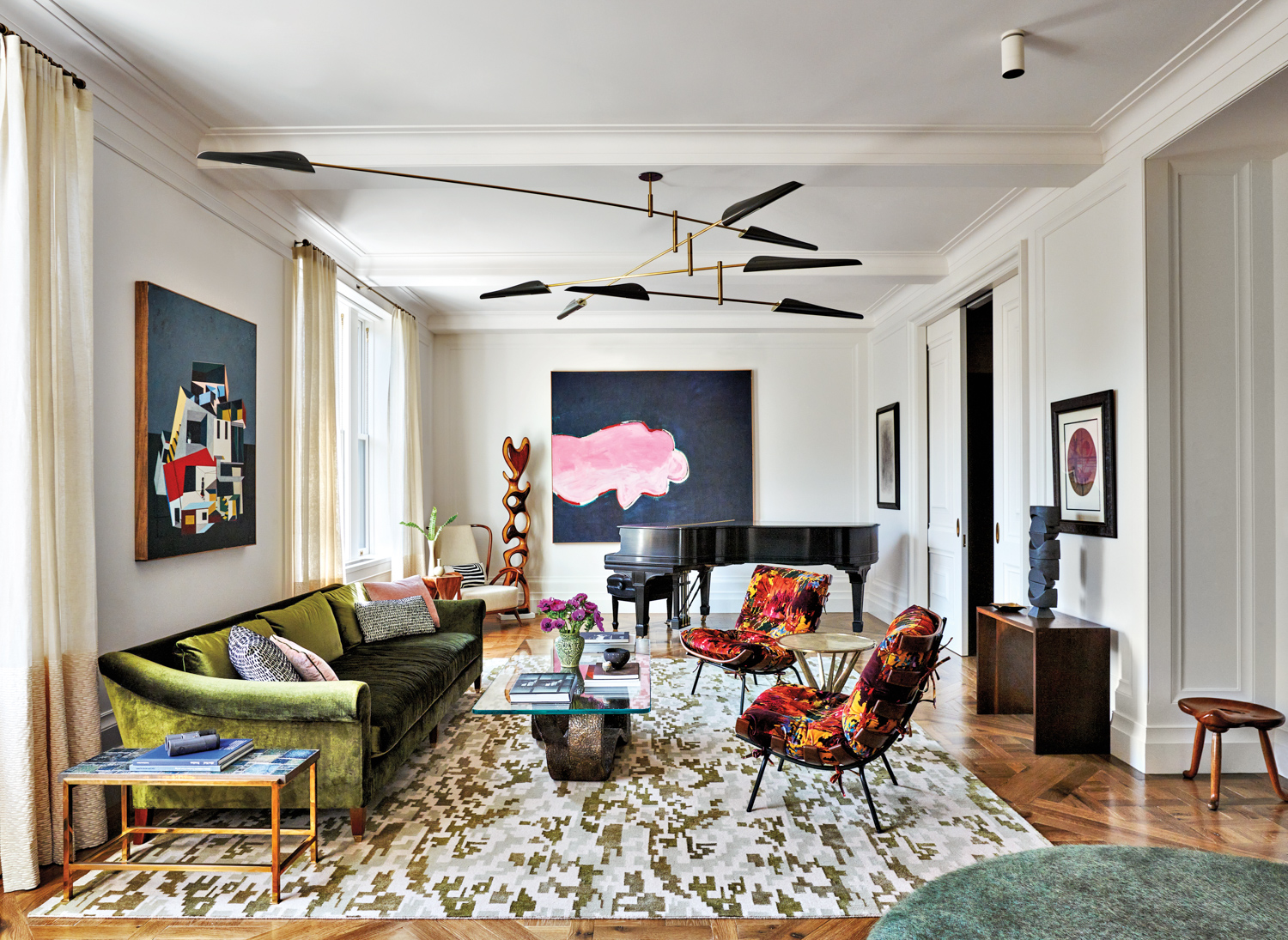 modern colorful living room
