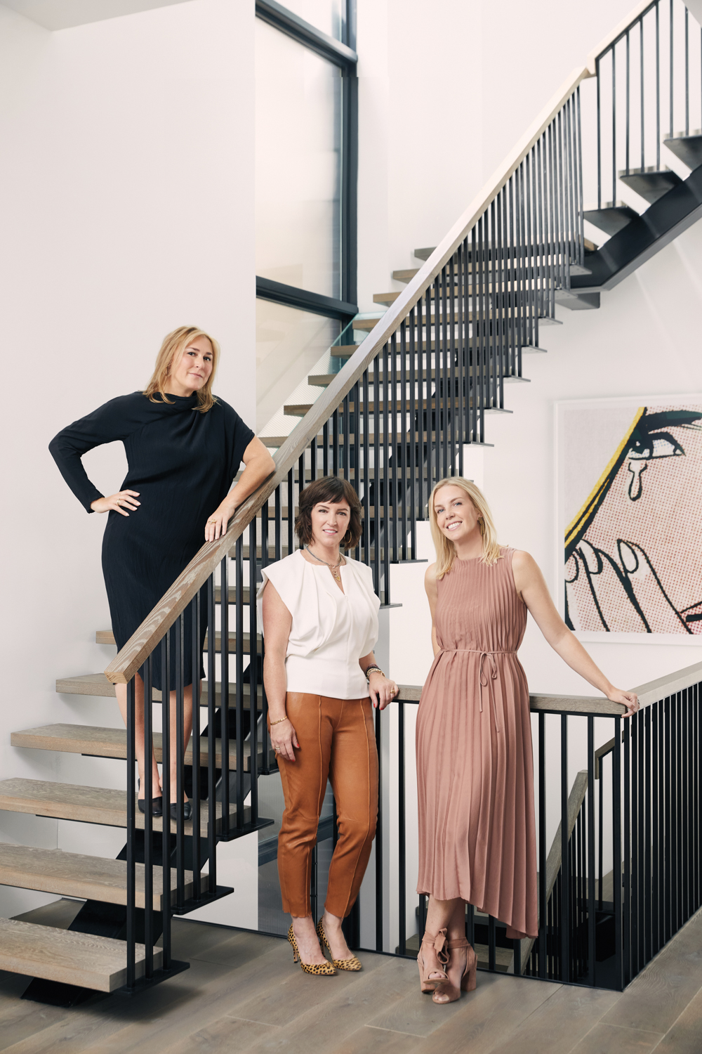 Portrait of Chicago design firm Studio Gild partners Jennie Bishop, Melissa Benham and Kristen Ekeland.
