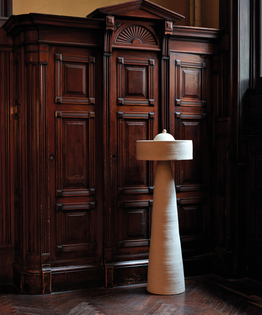 Collaborating with In Common With, Danny Kaplan created the Helena Floor lamp