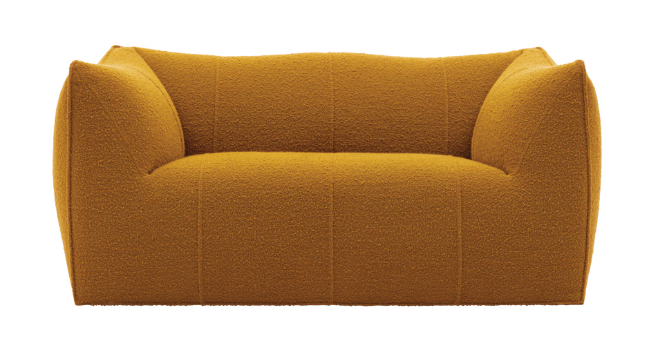long yellow couch