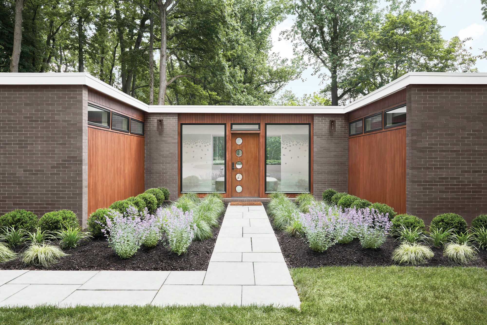 Cara Woodhouse's midcentury home's exterior...