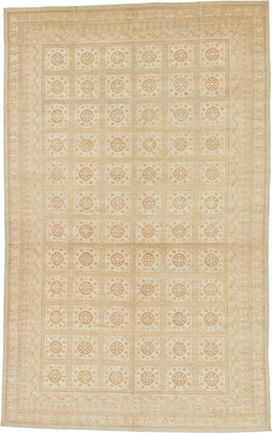 Silo of rectangular handmade cream-colored rug recommended by Sherrell Neal