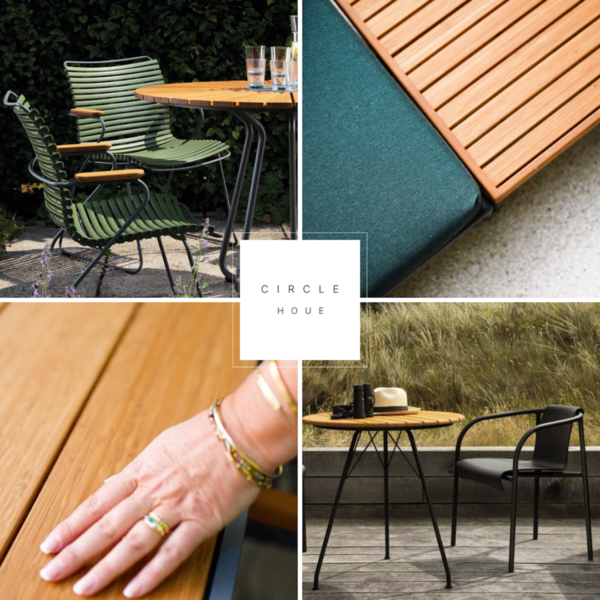 four images, outdoor furniture, decking