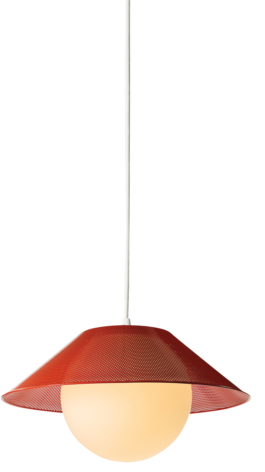 vermillion pendant lamp with round orb bulb