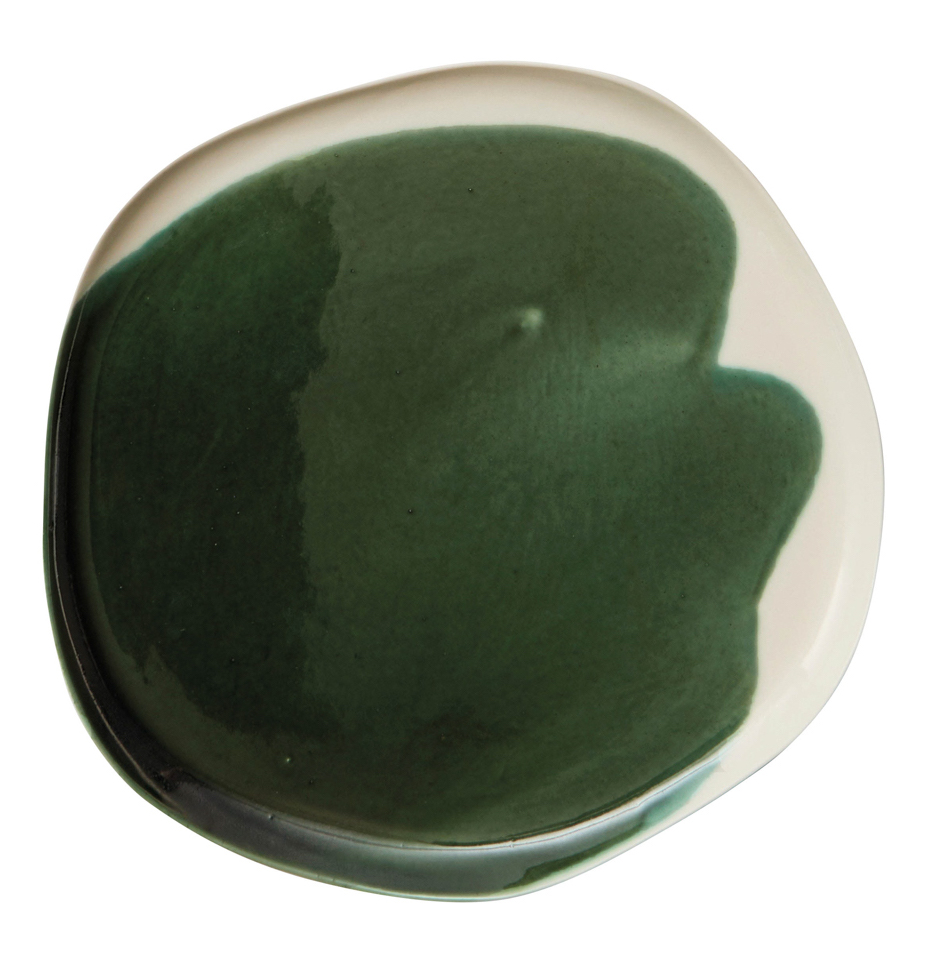 green and white porcelain dinner plate, suggested by Aiste Kuchta