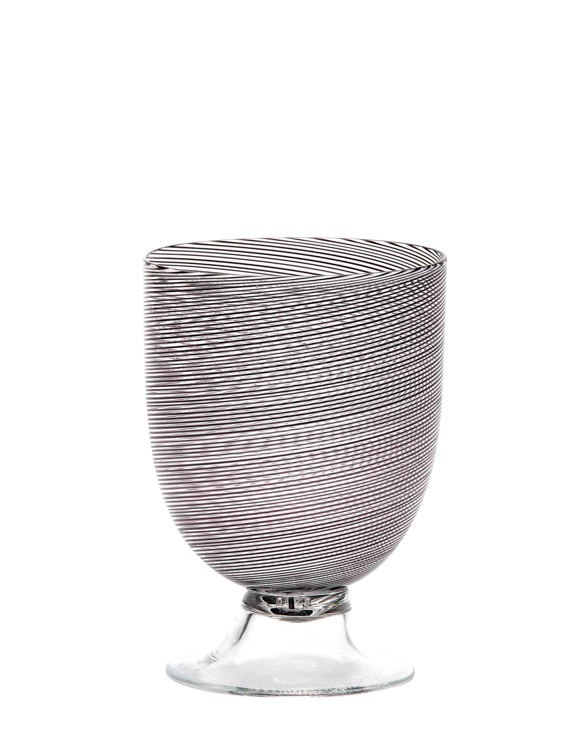 black and white horizontal striped hurricane vase by LagunaB