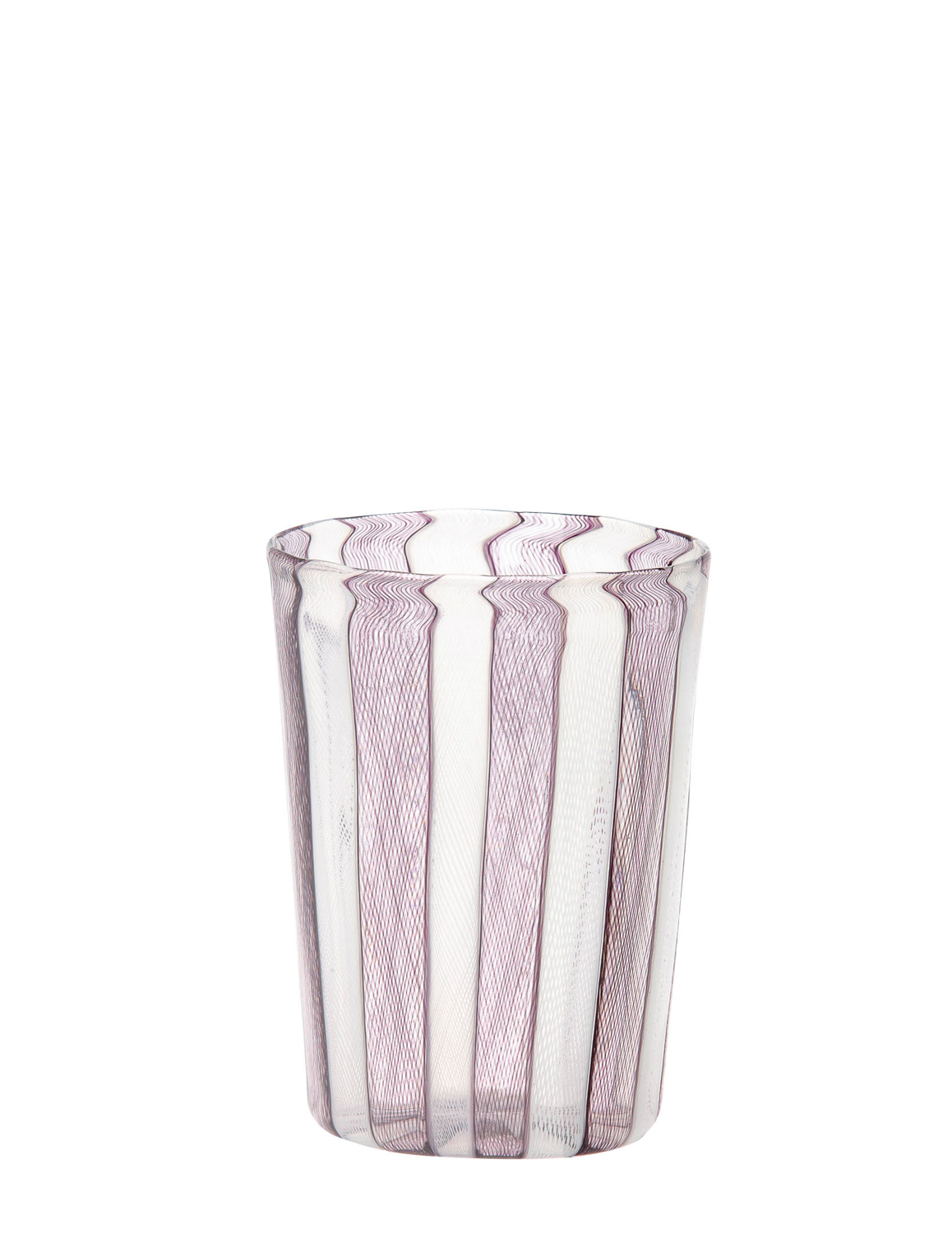 lilac and white vertical stripe vase by LagunaB