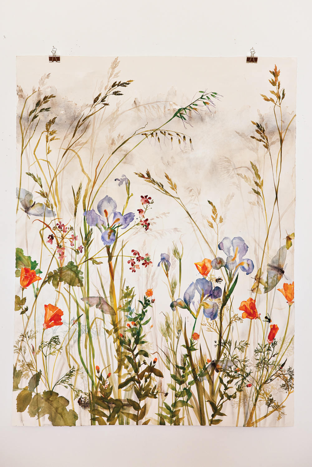 floral watercolors painting by Ellen Little