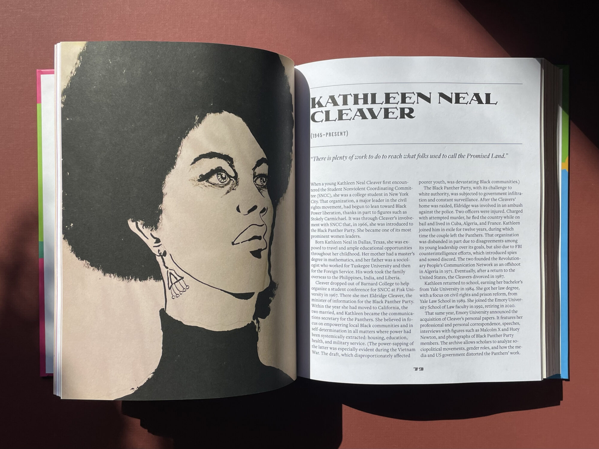 spread about Kathleen Neal Cleaver by George McCalman for Juneteenth