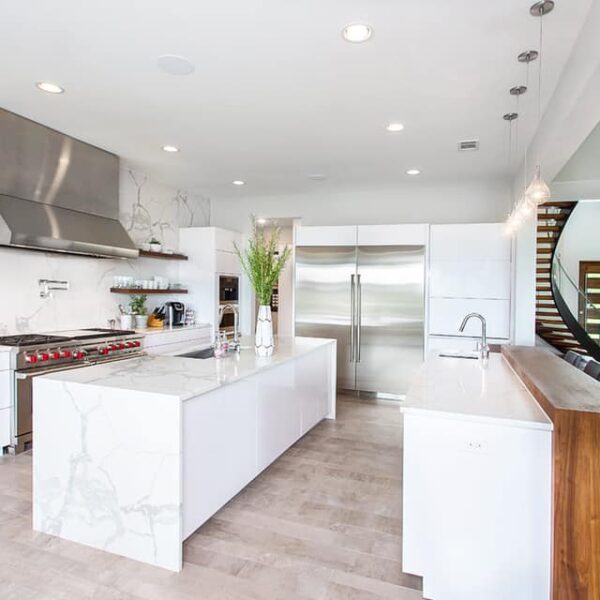 white modern kitchen, Home Interior Design, interior designer, cascade stone island