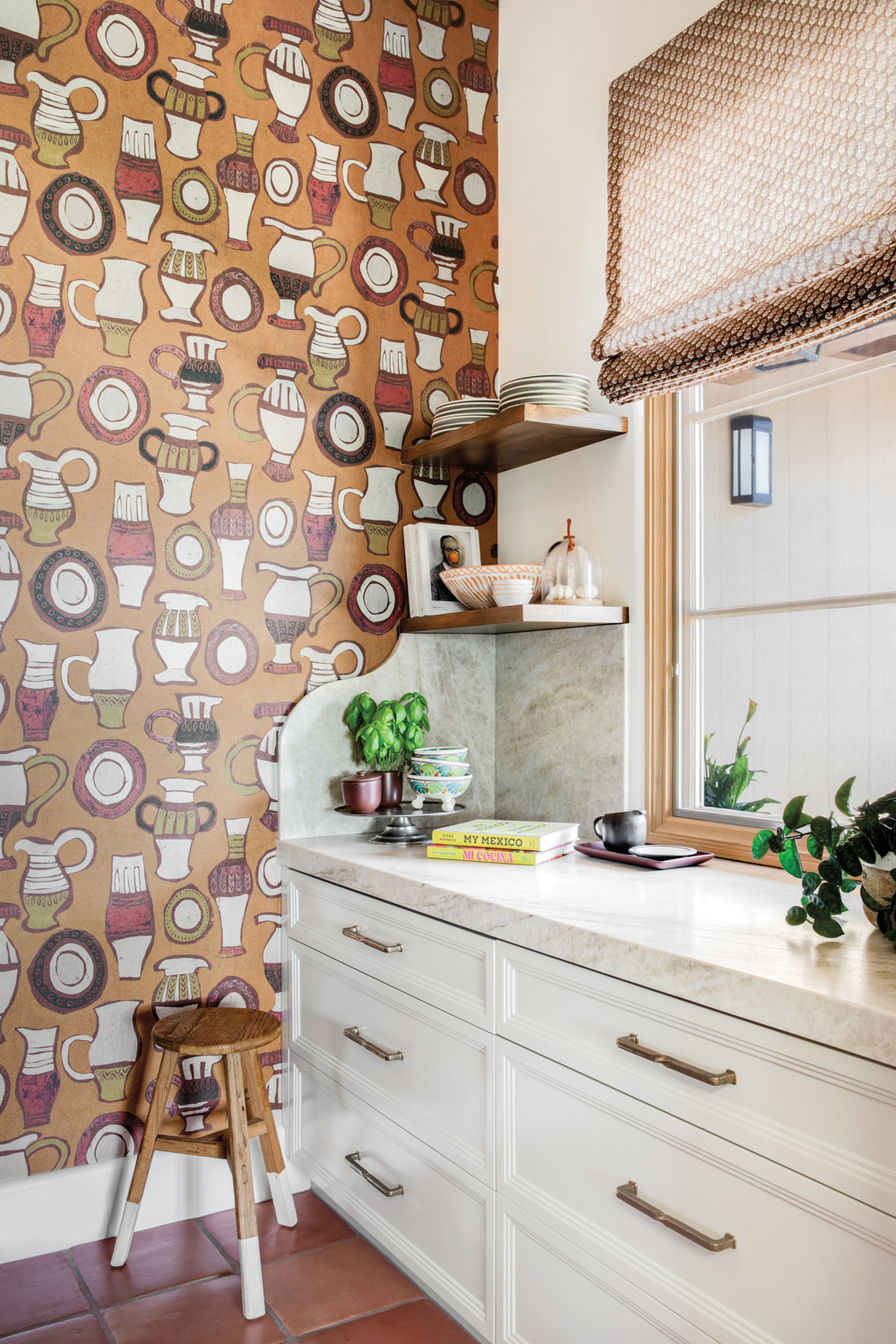 pantry with whimsical 1950s inspired...