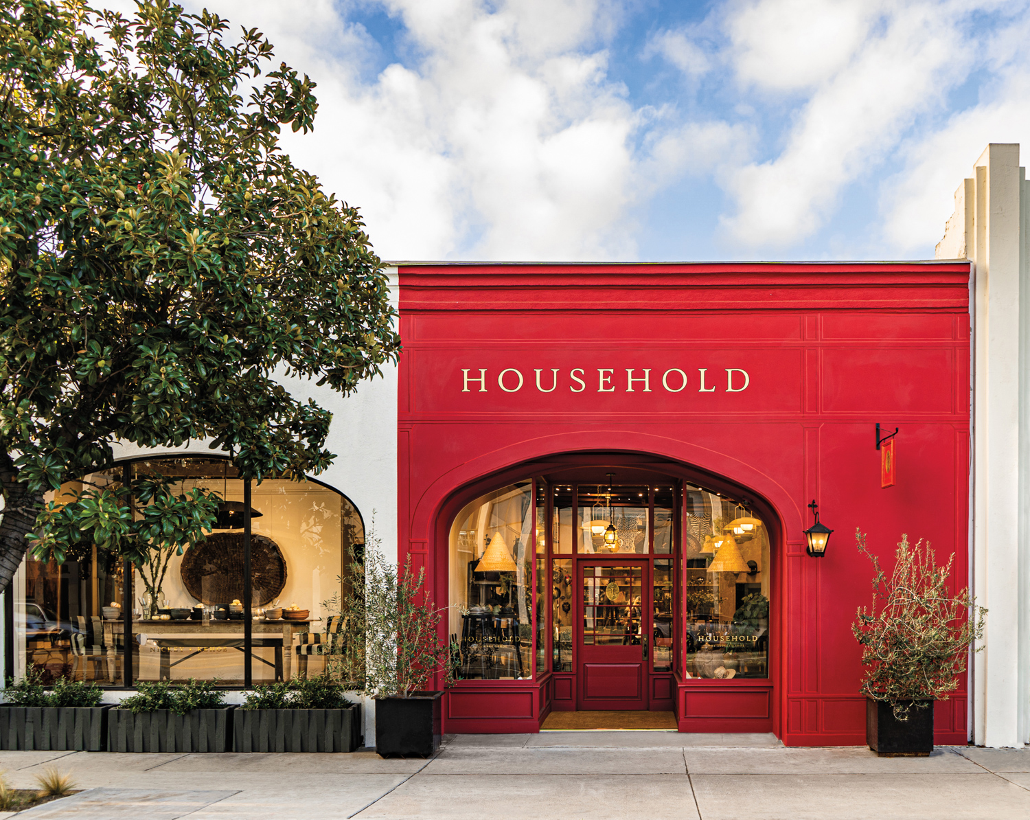 bright red painted storefront Household in Los Angeles