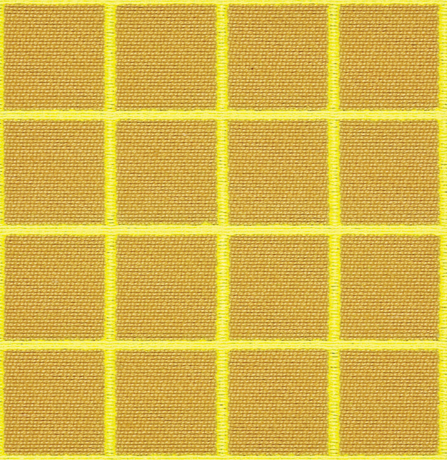 bright yellow checkered fabric with squares