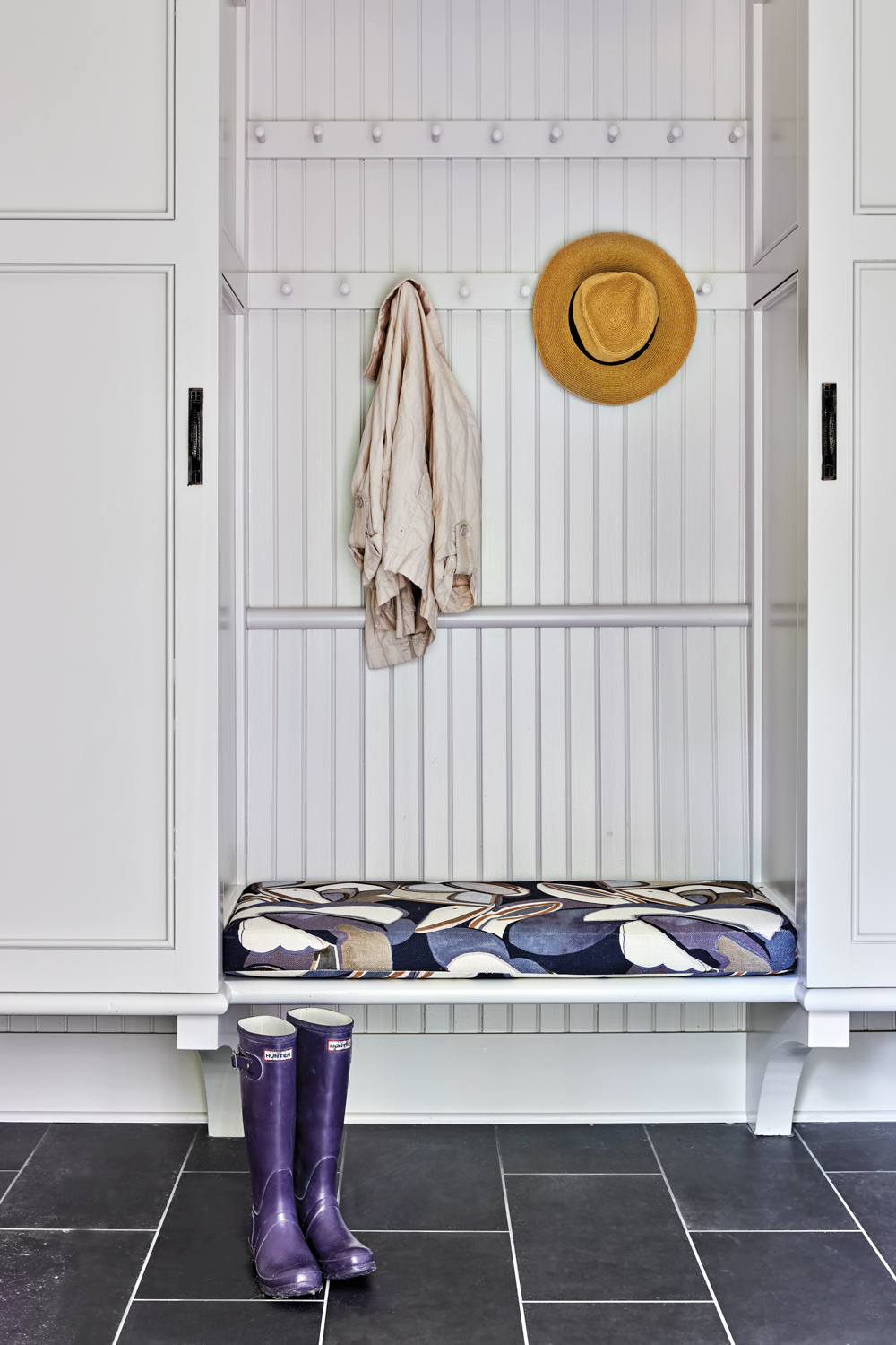 mudroom with built in bench...