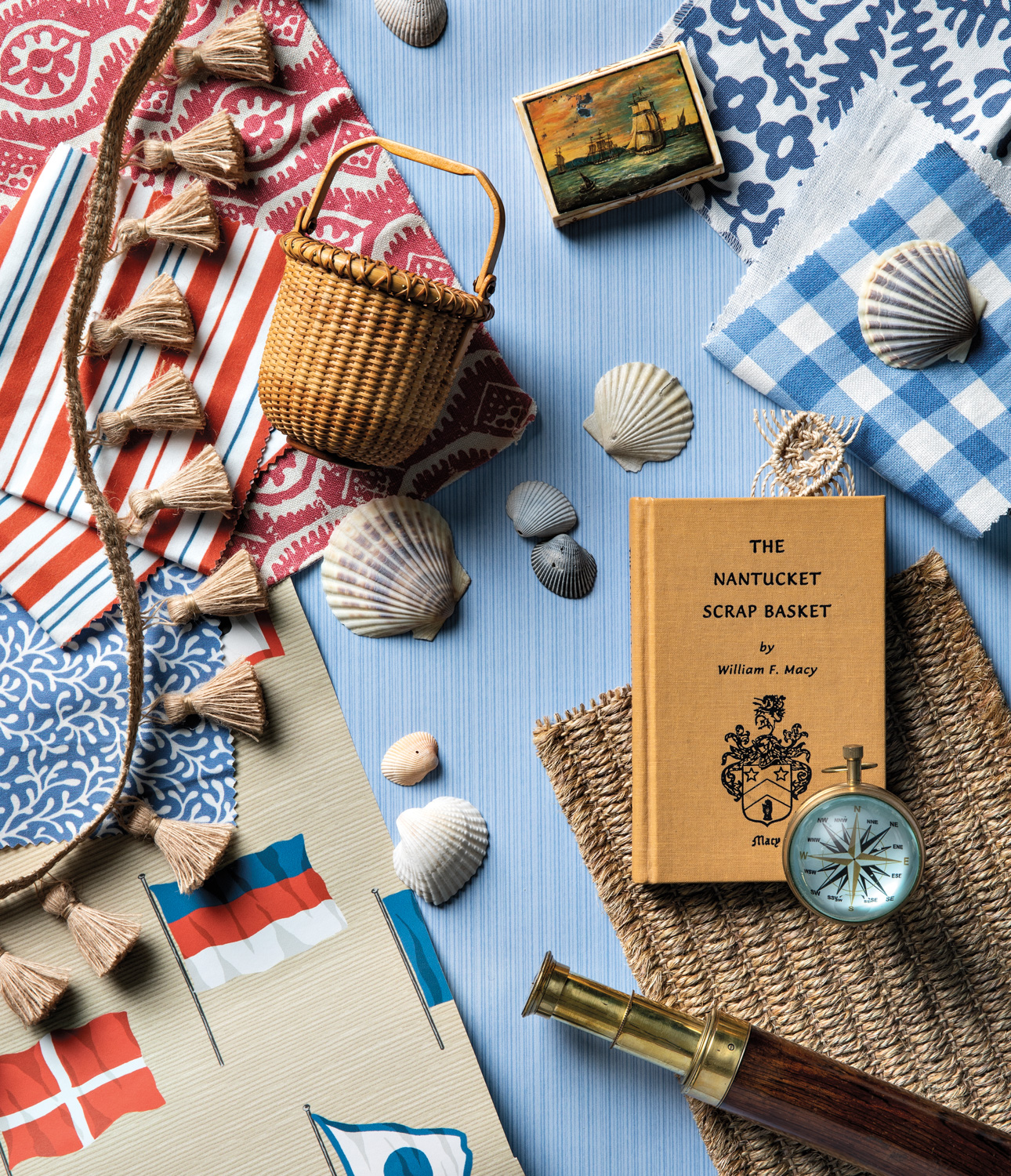 mood board with nautical influences