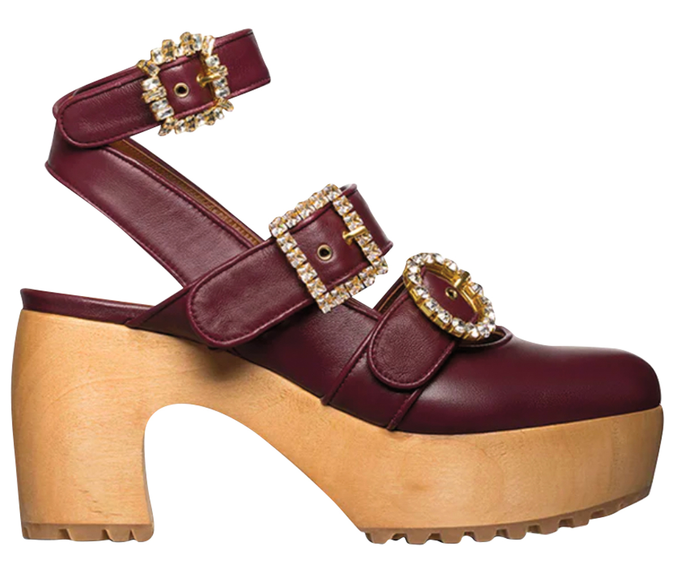 maroon red clog suggested by Autumn Adeigbo