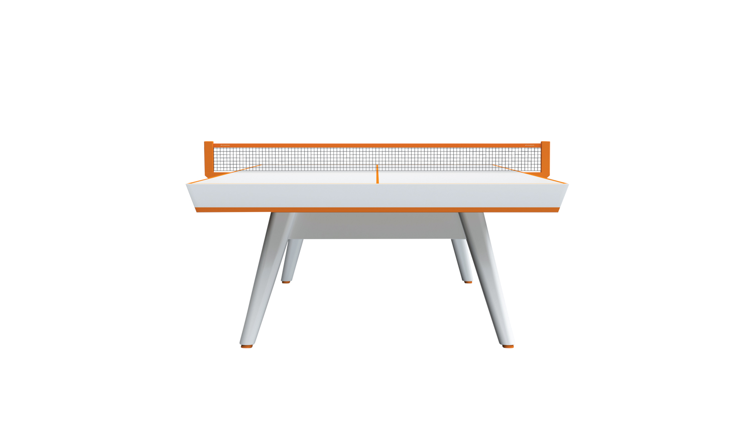white and orange table tennis table