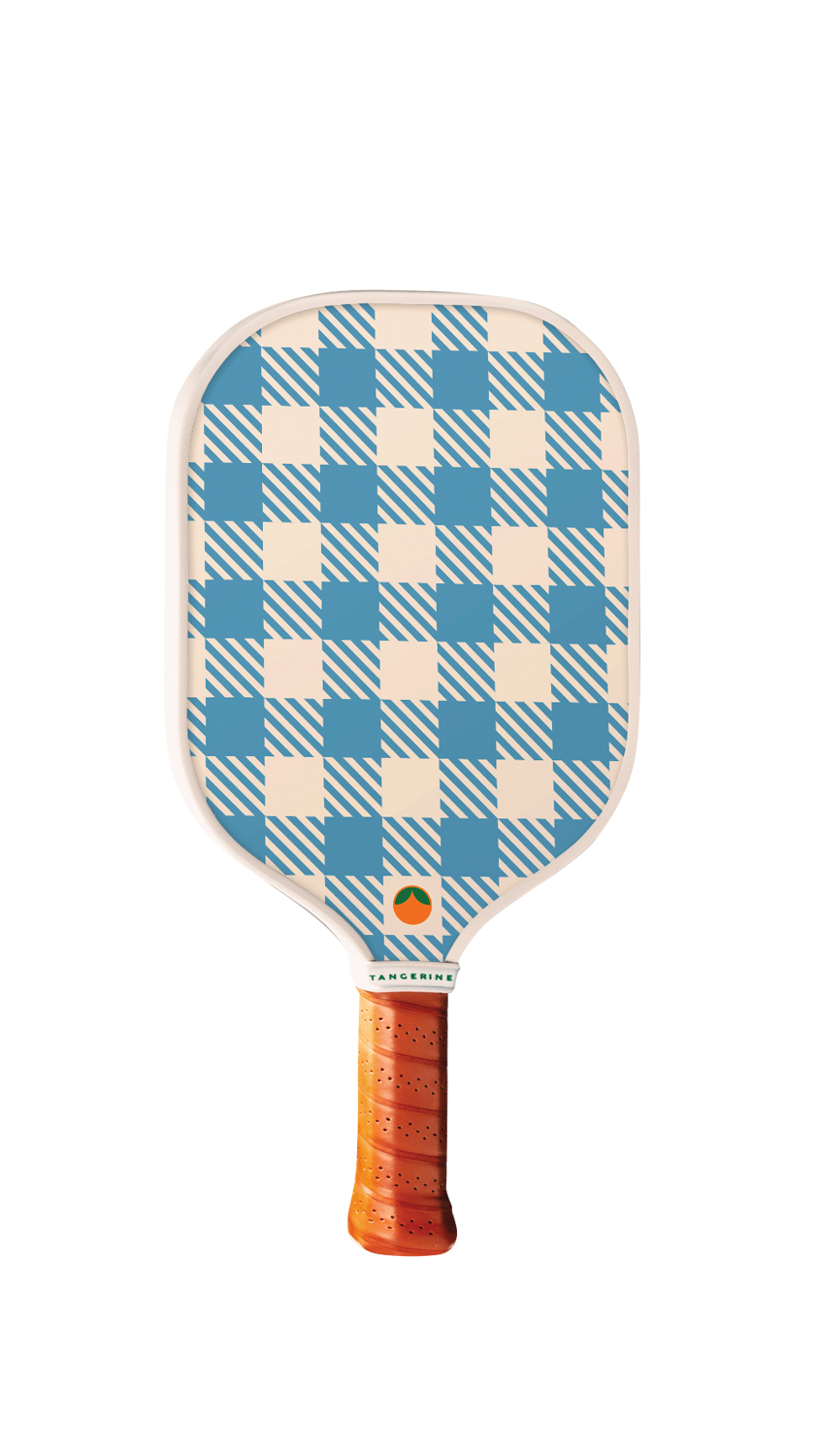 blue checkered paddle