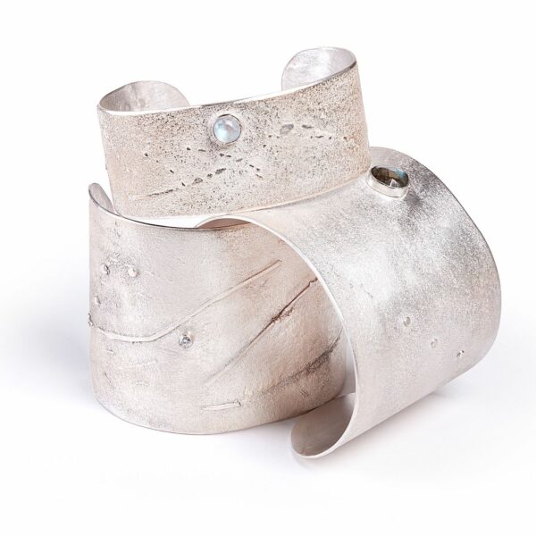 Fine Silver Fused Cuff Bracelets, by Bourne Jewelry, Studio 321