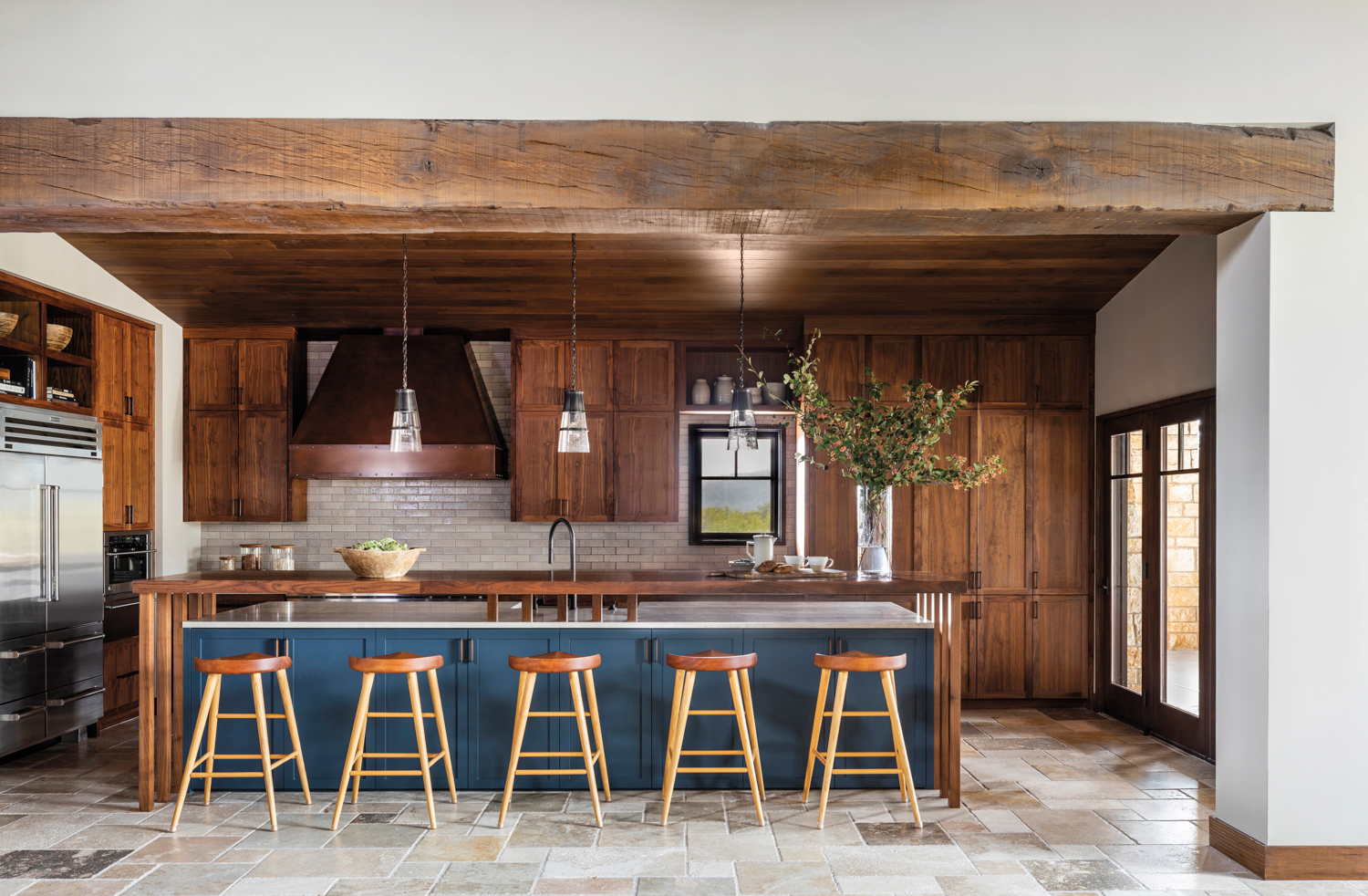 kitchen with wood cabinetry and...