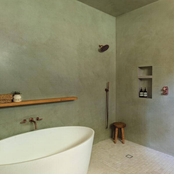 Soak In This Sage-Green Wet Room With A Japandi Aesthetic