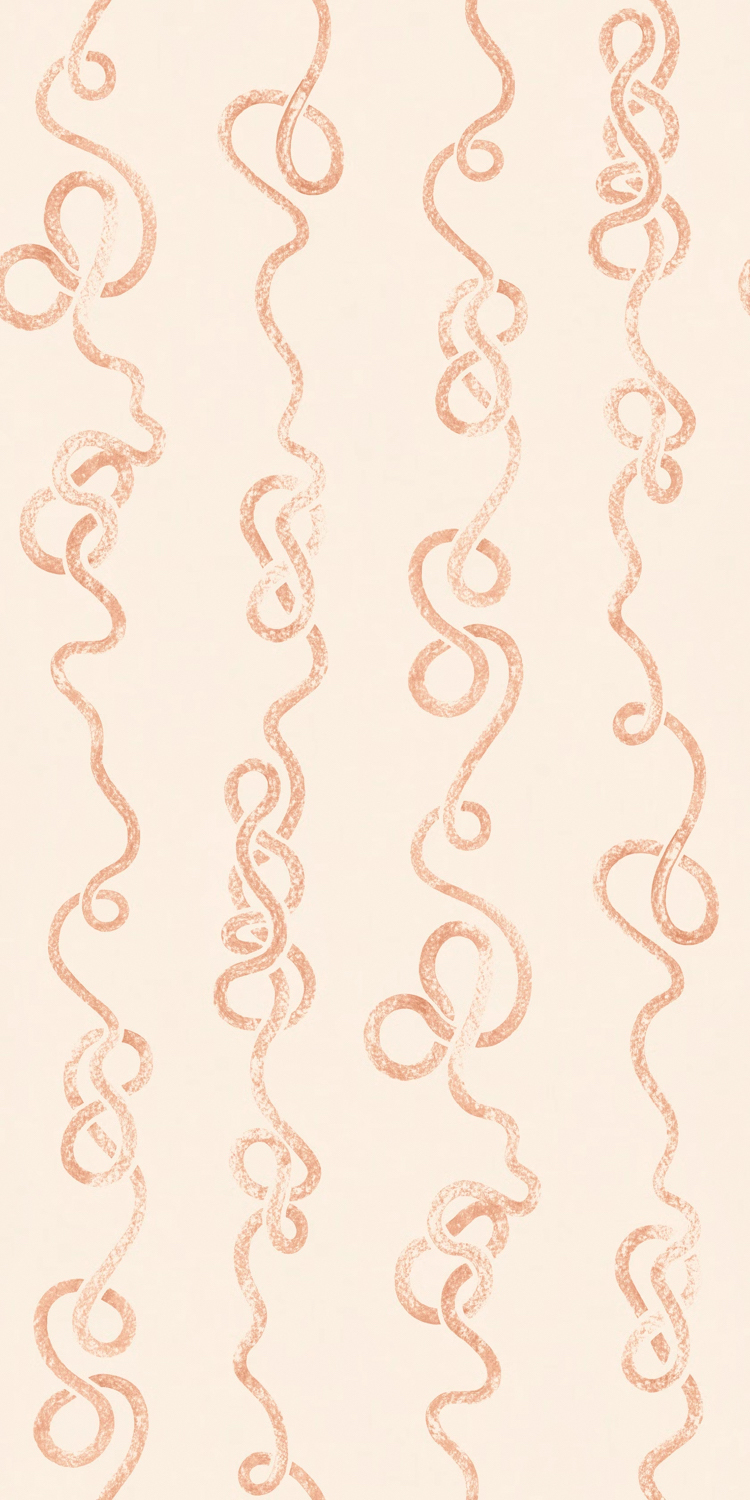 terracotta wallpaper with swirl design