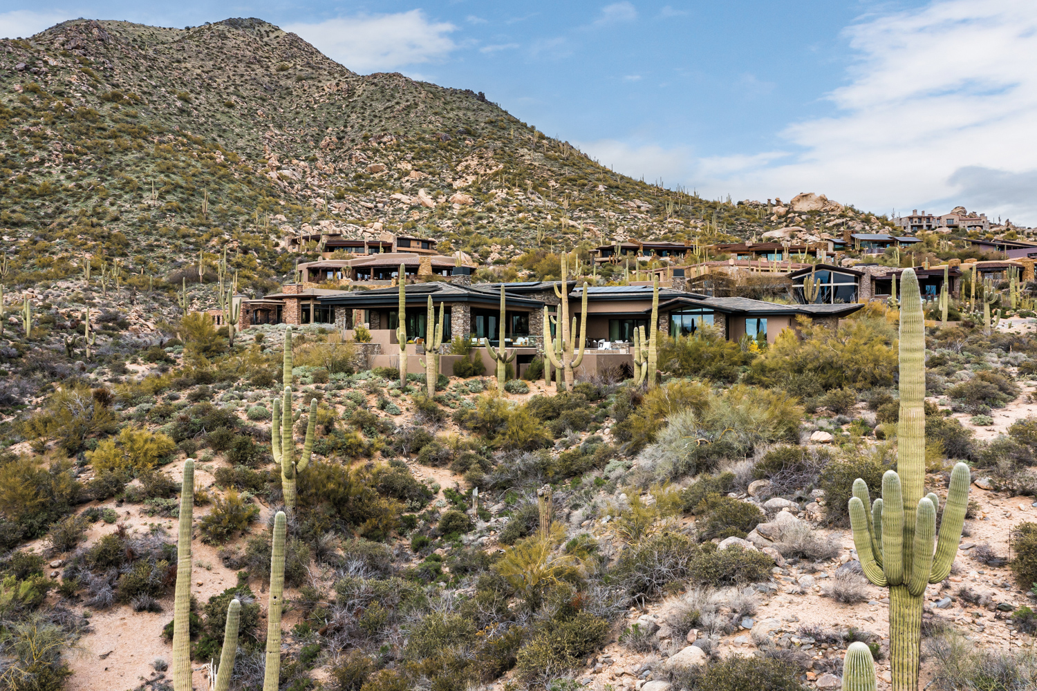 Take A Look At The Saguaros Along The Edge Of This Arizona Abode