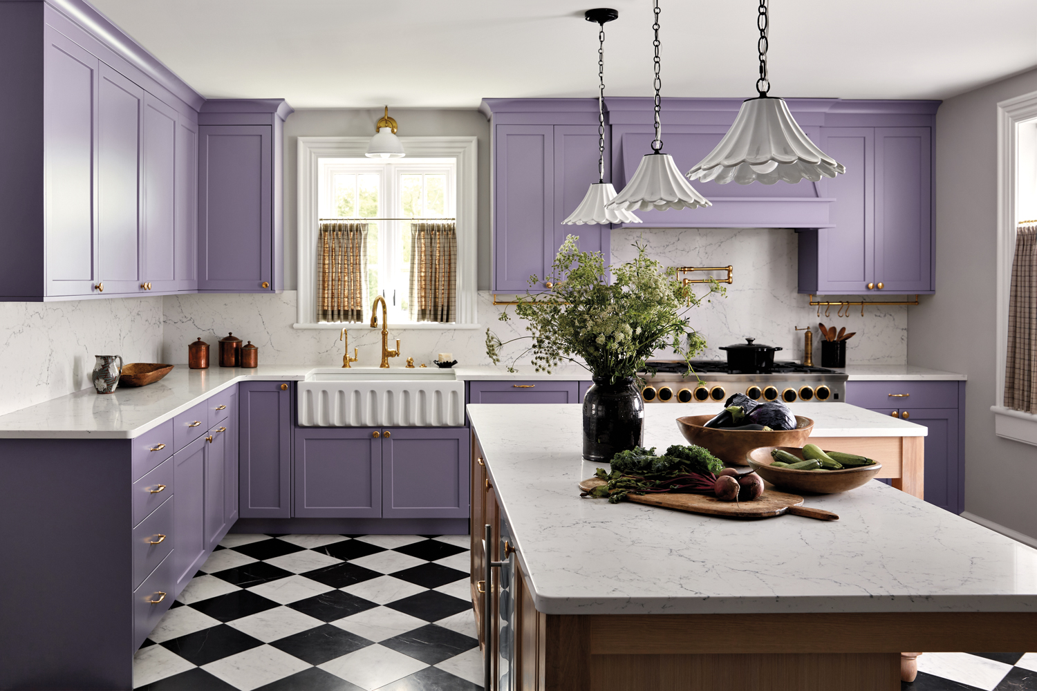 purple themed kitchen by Michelle Gage