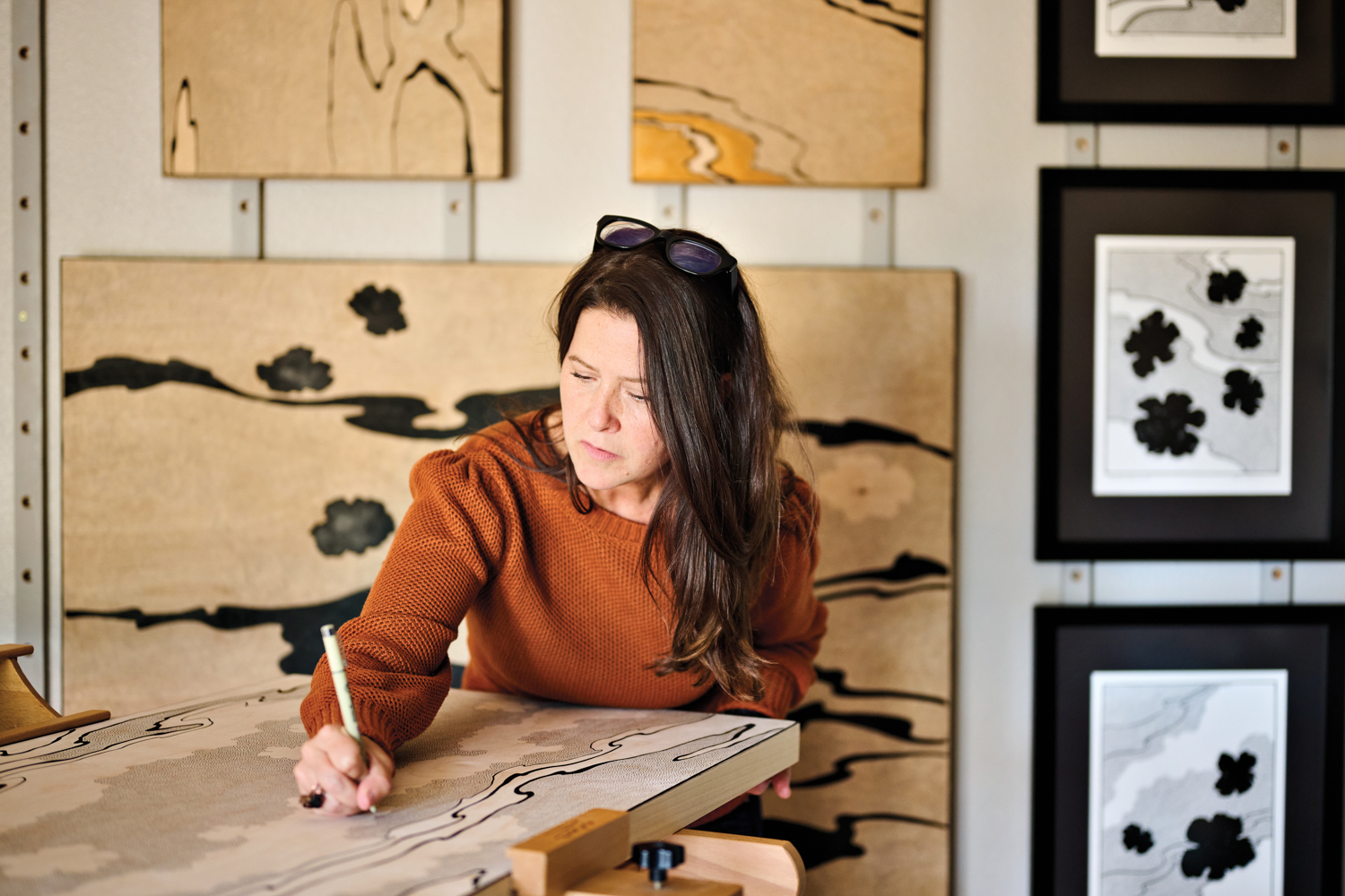 Leslie Stoner in her studio.