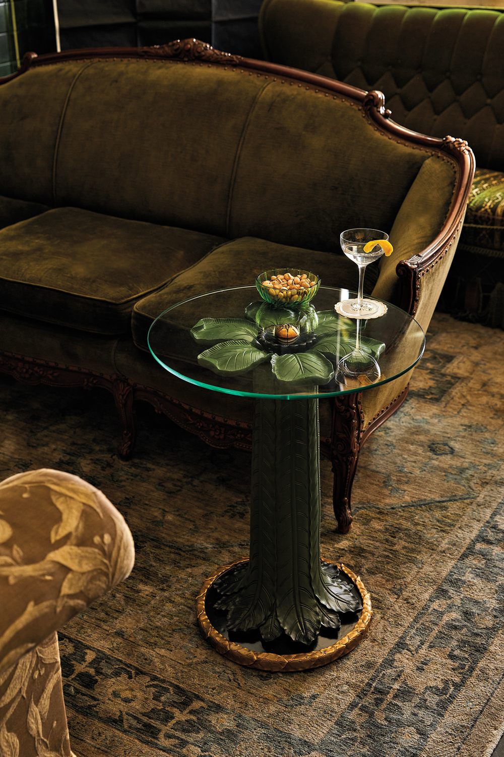 the Acanthus Side Table from House of Hackney at a cocktail bar