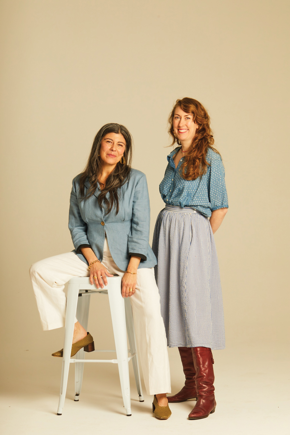 Shay Carillo and Jeanie Kirk of linen company Madre