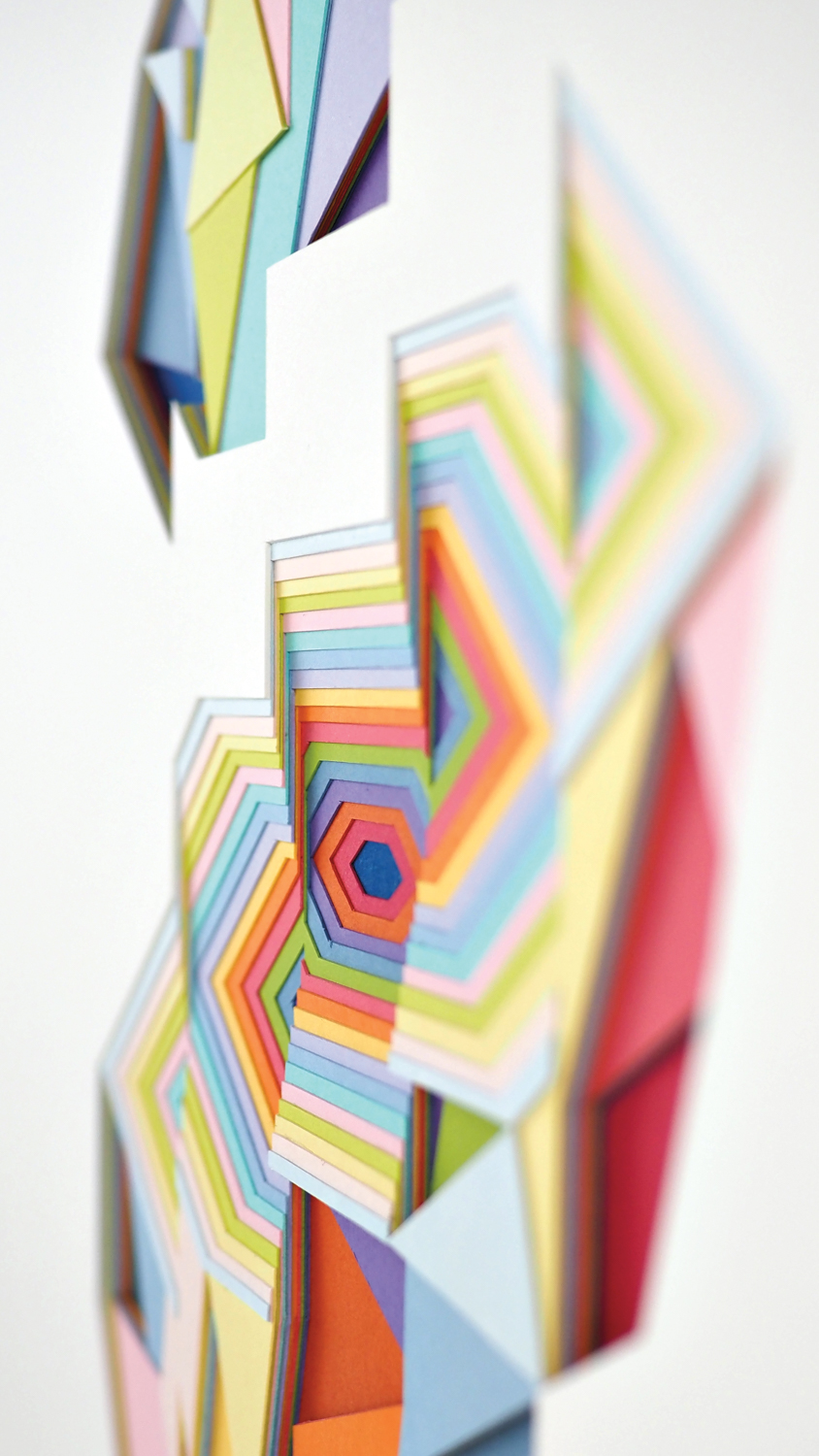 multicolor, geometric paper artwork by Huntz Liu