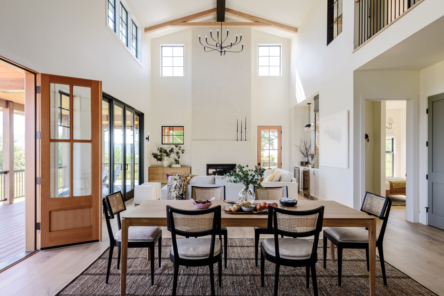 open-concept dining room