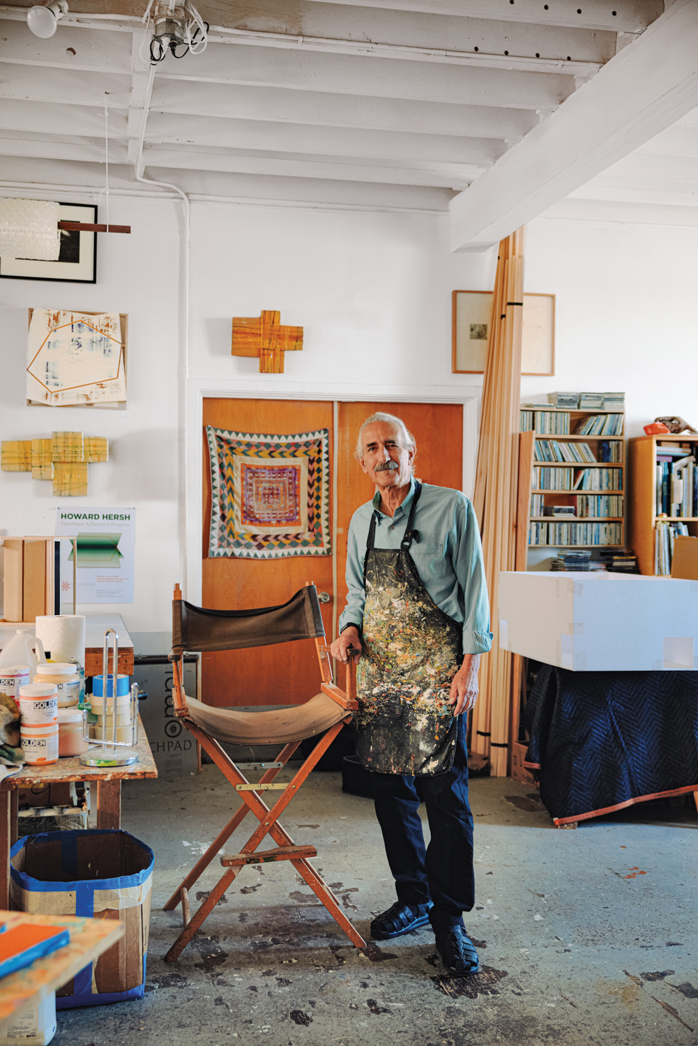 Howard Hersh in his studio