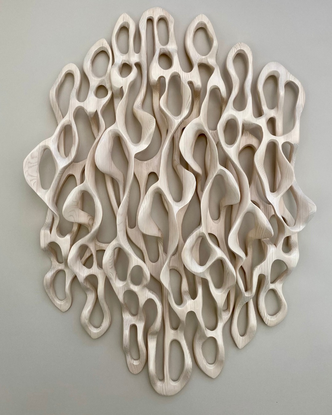 bone color wall art sculpture