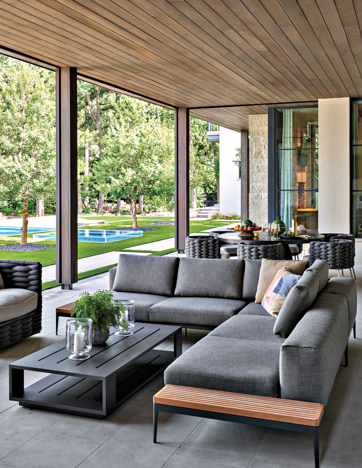 covered veranda with outdoor sofa