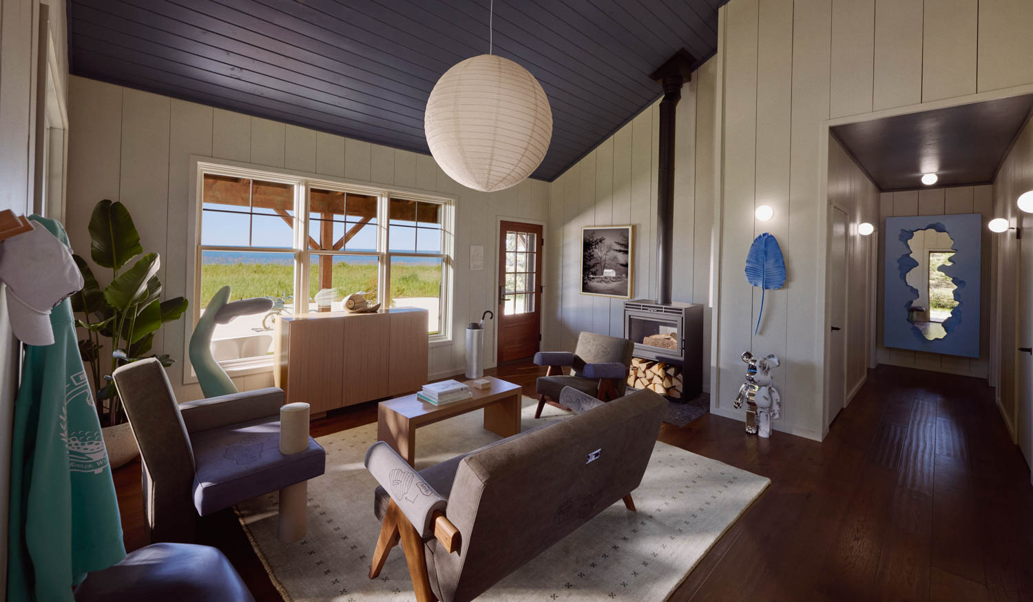 living room inside a cabin