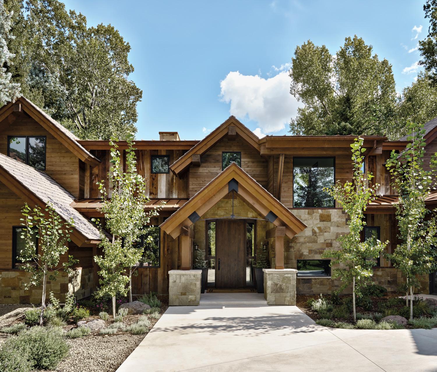 exterior of mountain home featuring...
