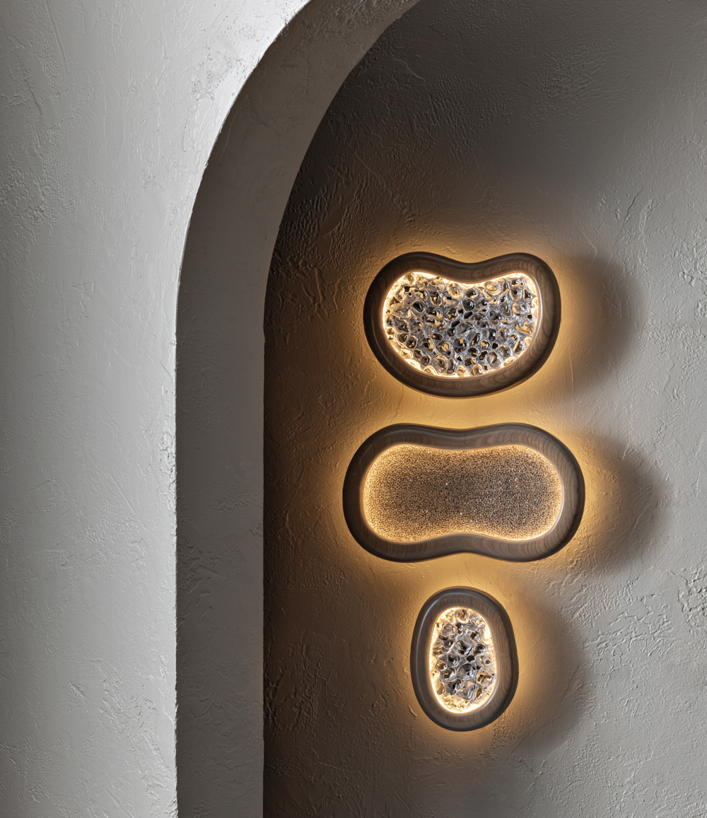 cellular-like wall sconces