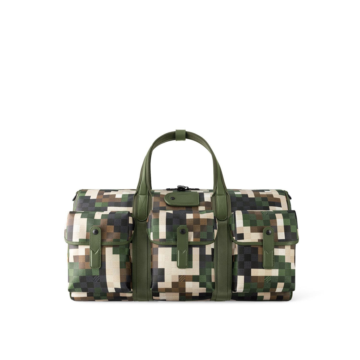 pixelated camouflage travel bag